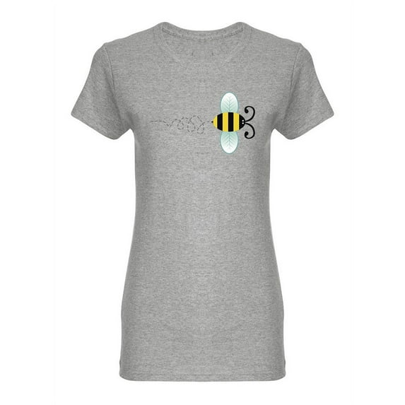 Cute Bee On The Fly Shaped T-Shirt Women -Image by Shutterstock, Female x-Large
