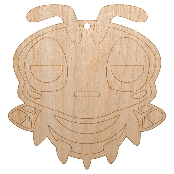 Cute Bee Shocked Wood Holiday Christmas Tree Ornament Unfinished DIY Pre-Drilled Craft