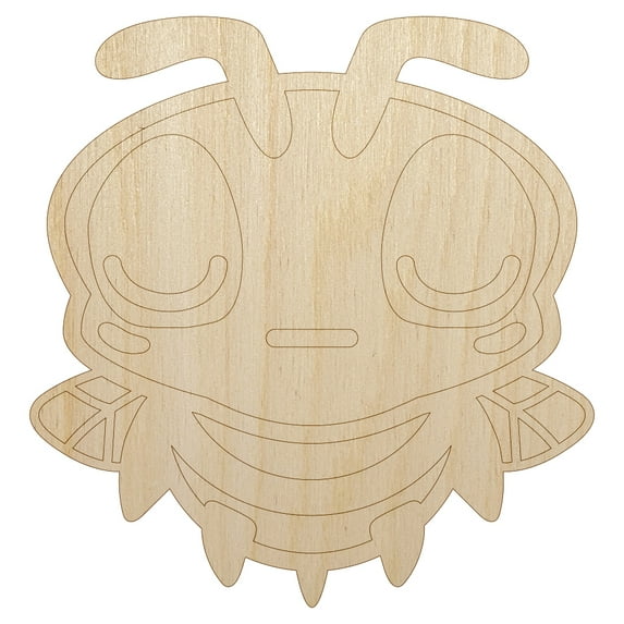 Cute Bee Shocked Wood Shape Unfinished Piece Cutout Craft DIY Projects - 6.25 Inch Size - 1/4 Inch Thick