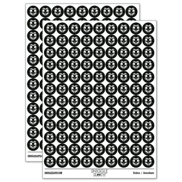 Cute Bee Sleepy 200+ Round Stickers - Black - Gloss Finish - 0.50" Size
