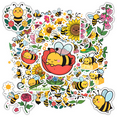 thumbnail image 1 of Cute Bee Stickers Nature Stickers Floral Stickers for Laptop Suitcase Notebook, 1 of 9
