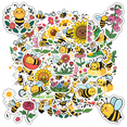 thumbnail image 1 of Cute Bee Stickers Nature Stickers Floral Stickers for Laptop Suitcase Notebook, 1 of 9