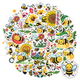 thumbnail image 1 of Cute Bee Stickers Nature Stickers Floral Stickers for Laptop Suitcase Notebook, 1 of 9