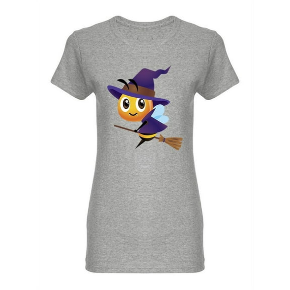 Cute Bee Witch Shaped T-Shirt Women -Image by Shutterstock, Female Large