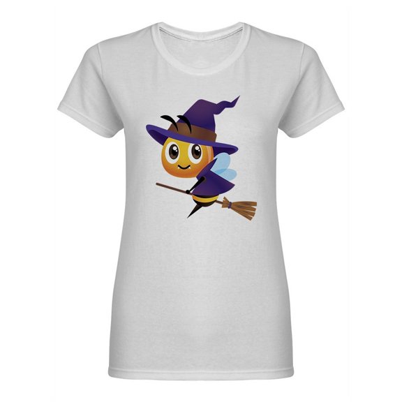 Cute Bee Witch Shaped T-Shirt Women -Image by Shutterstock, Female Large