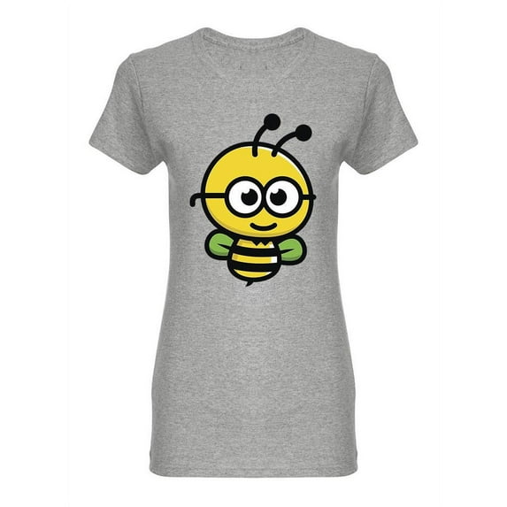 Cute Bee With Glasses T-Shirt Women -Image by Shutterstock, Female Medium