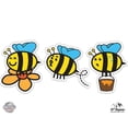 thumbnail image 1 of Cute Bees - 6" Each Vinyl Stickers Waterproof Decals, 1 of 1