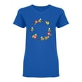 thumbnail image 1 of Cute Bees And Flowers Shaped T-Shirt Women -Image by Shutterstock, Female XX-Large, 1 of 2