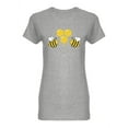 thumbnail image 1 of Cute Bees With Honeycomb Shaped T-Shirt Women -Image by Shutterstock, Female Medium, 1 of 2