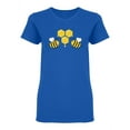 thumbnail image 1 of Cute Bees With Honeycomb Shaped T-Shirt Women -Image by Shutterstock, Female Small, 1 of 2