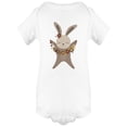 thumbnail image 1 of Cute Beige Happy Rabbit  Bodysuit Infant -Image by Shutterstock,  Newborn, 1 of 2