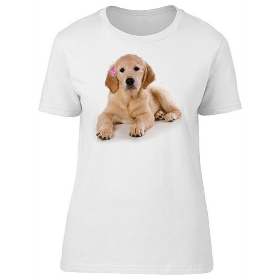 Cute Beige Puppy Labrador T-Shirt Women -Image by Shutterstock, Female Large