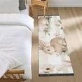 thumbnail image 1 of Cute Beige Rabbit Bedroom Runner Rug 2'x 6' Non Slip Carpet Indoor Home Area Rug Living Room, 1 of 8