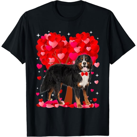 Cute Bernese Mountain Dog Love Day Heart Puppy Lover T-Shirt