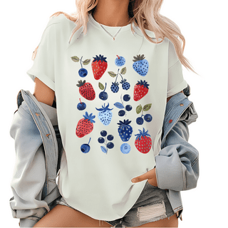 Tシャツ・カットソー [DRAW FIT] BLUEBERRY PRINTING T-SHIRT MUSINSA | DRAW FIT Blueberry Printing T-Shirt [BLACK]