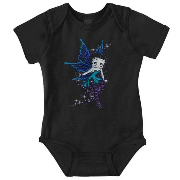 Cute Betty Boop Cartoon Fairy Dust Bodysuit Jumper Girls Infant Baby Brisco Brands NB