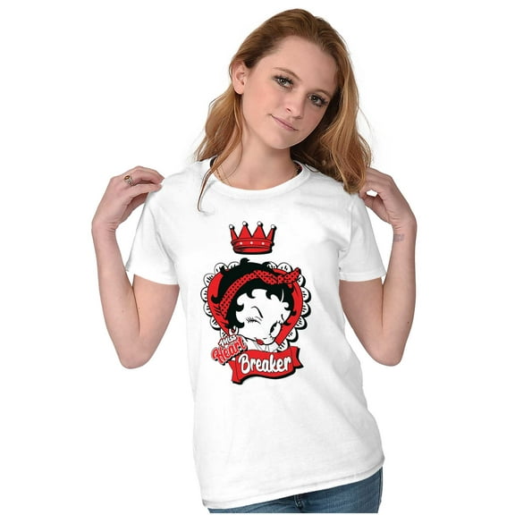 Cute Betty Boop Miss Heart Breaker Women's T Shirt Ladies Tee Brisco Brands L