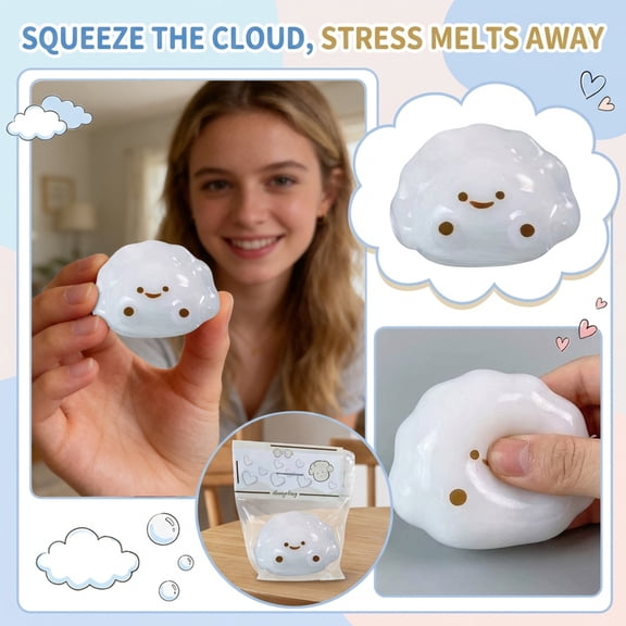 Cute Beverage Bottle Squishy for Adults, Slow Rising Squeeze for Stress and Anxiety Relief, Ideal as Fun Party Favors and White