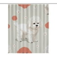 thumbnail image 1 of Cute Bichon Dog Shower Curtain Modern Home Decor Polyester Fabric Bathroom Curtain With Hooks, 1 of 5
