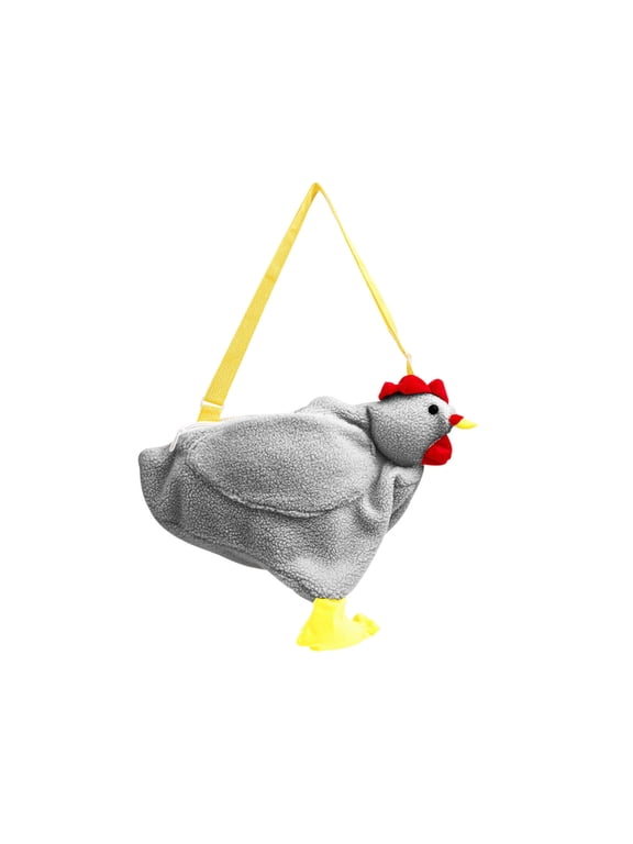 Cute Big Chicken Pattern Shoulder Bag for Women and Men, Large Capacity Plush Satchel for Daily Commuting and Work, Versatile Tote Handbag for Travel and Shopping Activities