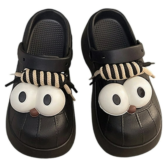 Cute Big Eye Clogs For Girls Summer On Platform Sandals Casual Outdoor Comfortable Daily Wear Thick Sole Shoes