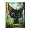 Cute BigEyed Black Cat Throw Blanket for Couch Sofa and Bed, Super