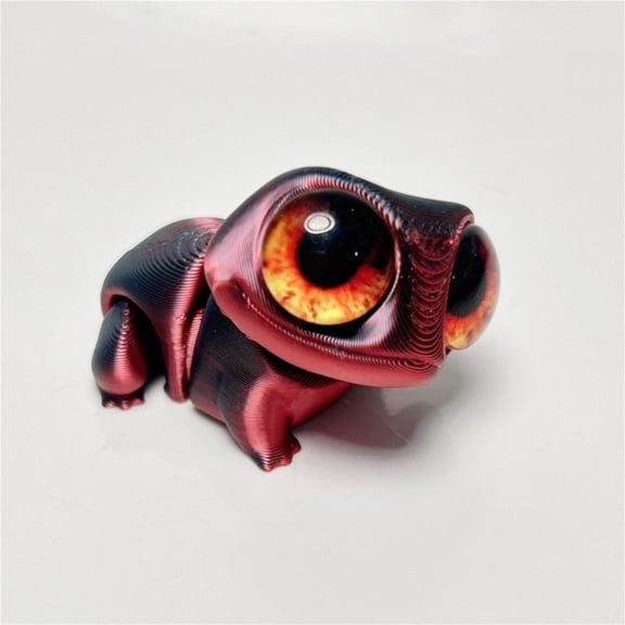 Cute Big Eyes 3D Printed Frogs Ornament Cartoon Handicraft 3D Printed Frog Model Figurine Realistic 3D Printed Frog Children