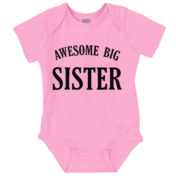 Cute Big Sister Older Sis Sibling Bodysuit Jumper Girls Infant Baby Brisco Brands 24M