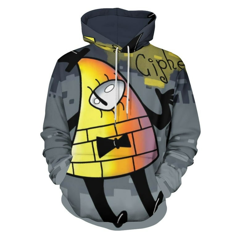 Cute Bill Cipher Novelty Hoodies Teen Adult Pullover Sweatshirt Casual Long Sleeves Jackets with Pockets Tops Walmart
