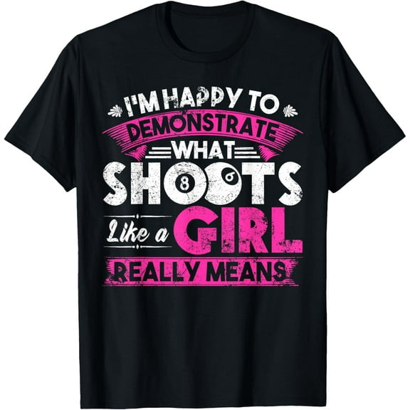 Cute Billiards Women Shirt Funny Gift for Girl Pool Player T-Shirt