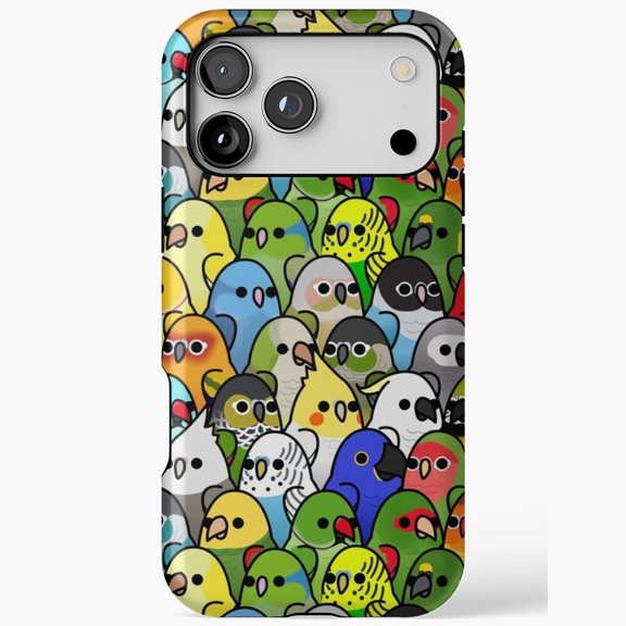 Cute Bird Animal Pattern Cover for iPhone 11 12 13 14 15 16 17 Pro Max