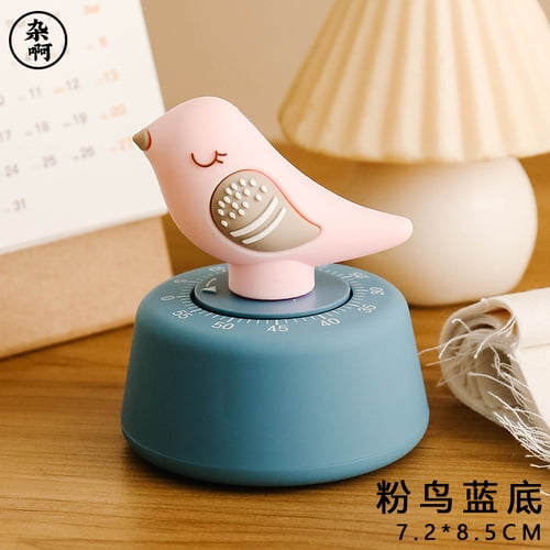 Cute Bird Home Rotating Countdown Clock Bottom Non-slip Kitchen Cooking ...