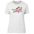 thumbnail image 1 of Cute Bird In Cherry Blossom T-Shirt Women -Image by Shutterstock, Female x-Large, 1 of 4
