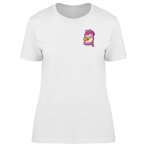 Cute Bird Mascot Pocket Doodle T-Shirt Women -Image by Shutterstock, Female Large
