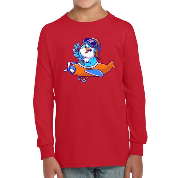 Cute Bird On Airplane Long Sleeve Toddler -Image by Shutterstock,  5 Toddler