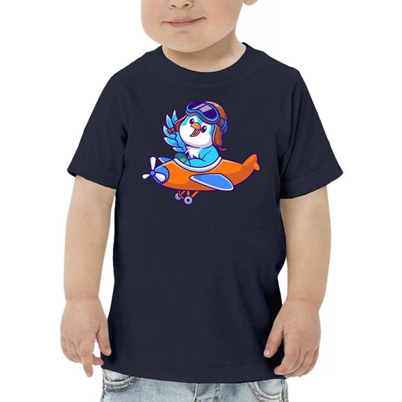 Cute Bird On Airplane T-Shirt Toddler -Image by Shutterstock,  2 Toddler