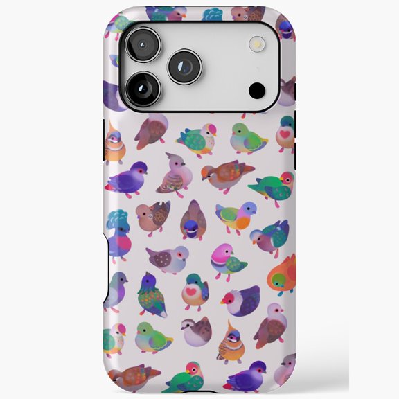 Cute Bird Pattern for iPhone Case 11 through 17 Pro Max - Adorable Cartoon Birds