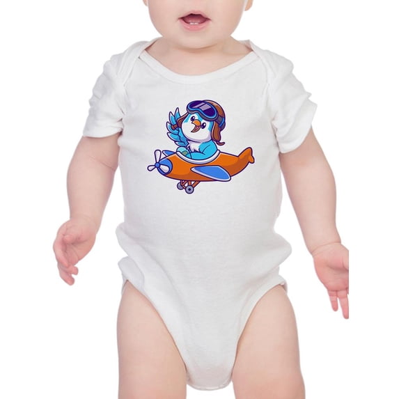 Cute Bird Riding Airplane Bodysuit Infant -Image by Shutterstock, 24 Months