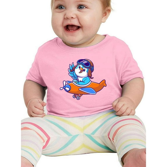 Cute Bird Riding Airplane T-Shirt Infant -Image by Shutterstock, 6 Months