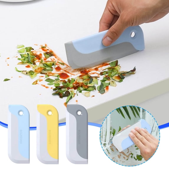 Cute Bird Window Squeegee, Soft Rubber Glass Wiper for Mirrors, Shower Doors, Washbasins, Countertops and Bathroom Tile Cleaning, Gray