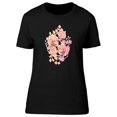 thumbnail image 1 of Cute Birds And Pink Roses T-Shirt Women -Image by Shutterstock, Female Medium, 1 of 4