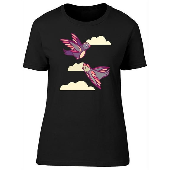 Cute Birds In The Sky T-Shirt Women -Image by Shutterstock, Female Small