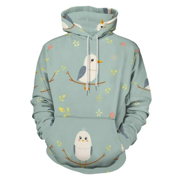Cute Birds Pattern 3D Print Hoodie Men Women Autumn Thin Pullover Sweatshirt Vintage Streetwear Tops