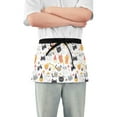 thumbnail image 1 of Cute Birthday Cats Server Apron with 3 Pockets Waterproof Waitress Waist Short Apron for Man Woman 12 Inches, 1 of 7