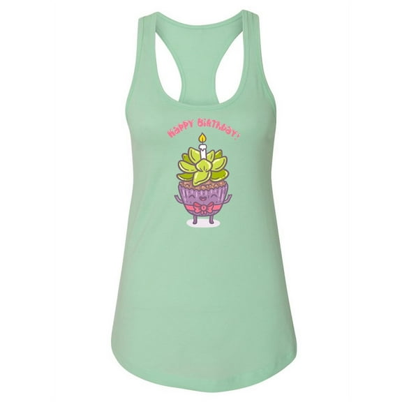 Cute Birthday Cupcake Tank Women -Image by Shutterstock, Female x-Large