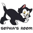 thumbnail image 1 of Cute Black Cat Cats Kitty Cartoon Customized Wall Decal - Custom Vinyl Wall Art - Personalized Name - Baby Girls Boys Kids Bedroom Wall Decal Room Decor Wall Stickers Decoration Size (12x20 inch), 1 of 2