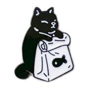 Dashing Nova Cute Black Cat Enamel Pin, Fashion Lapel Brooch, Zinc Alloy, Unisex