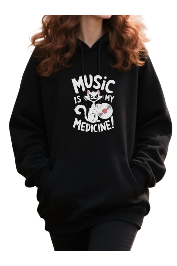 Cute Black Cat Hoodie Funny Halloween Pullover Unisex Sweatshirt for Women and Men Cat Lover Gift Cozy Everyday Hoodie for Cat Moms Cat Dads Friends Spooky Season Wear
