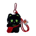 thumbnail image 1 of Cute Black Cat Plush Keychain Soft Kitten Stuffed Animal Pendant with Crochet Bag & Star Eyes Detachable Strap Gothic Clip-On Kitten Charm for Backpacks Phones Gifts Kids Adults, 1 of 5