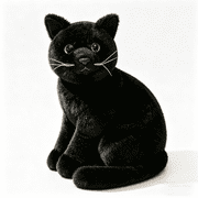 Cute Black Cat Plush Toy 10.2 Soft Cuddy Kitten Cat Stuffed Animal Doll for Friends Pet Plush Gift